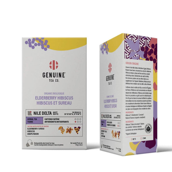 Organic Elderberry Hibiscus Pyramid Tea Bags - Rocanini Coffee Roasters